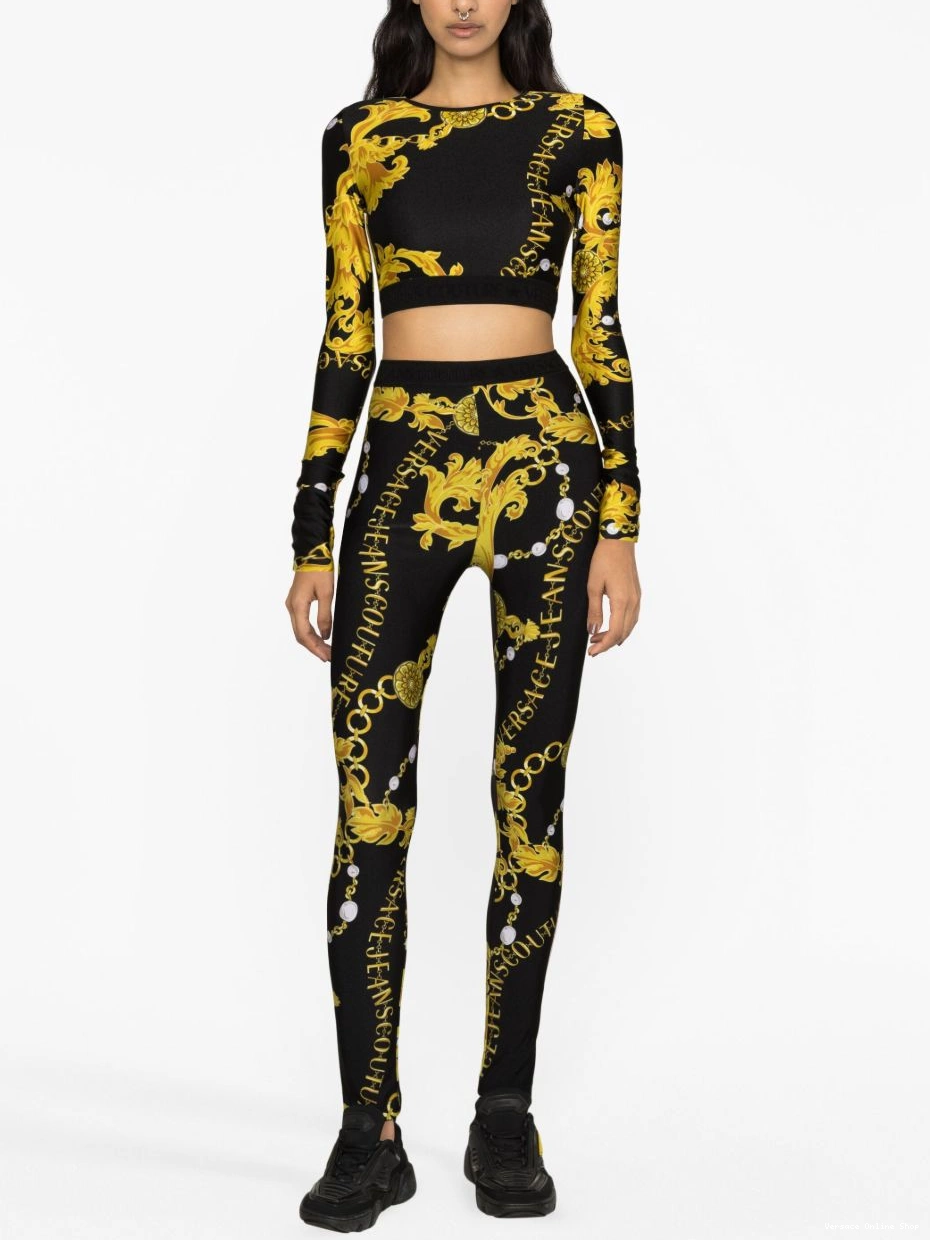 Affordable Couture Women top crop Couture-print Logo Versace Jeans 0503